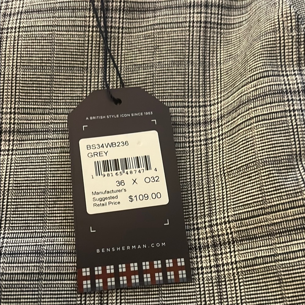 Ben Sherman plaid pants new